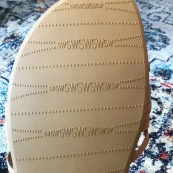 STUART WEITZMAN Flip Flop Bejeweled Turquoise Statement Sandal - Picture 8 of 8